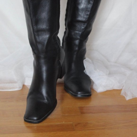 Knee high square toe boots - Picture 4 of 4